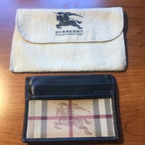 Authentic Burberry leather card wallet!